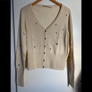 Rodarte & Other Stories Cashmere Embellished Cardigan